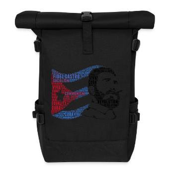 fidel castro Flagge Wortwolke - Rolltop Rucksack - Schwarz - Vorne