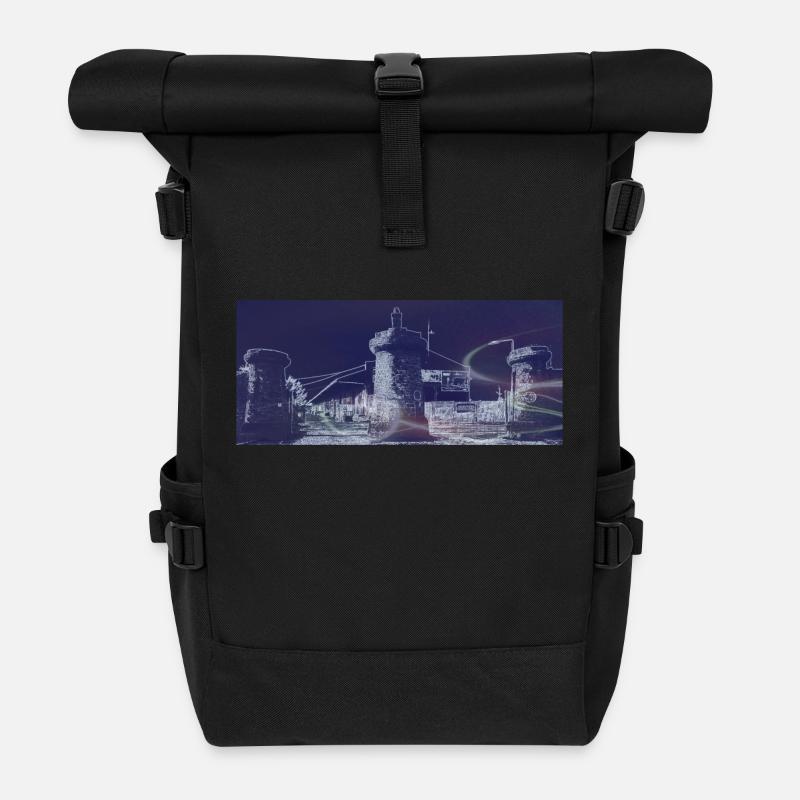 Bramley Moore Dock - Roll Top Backpack - black