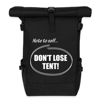 Zelt nicht verlieren - Rolltop Rucksack - Schwarz - Vorne