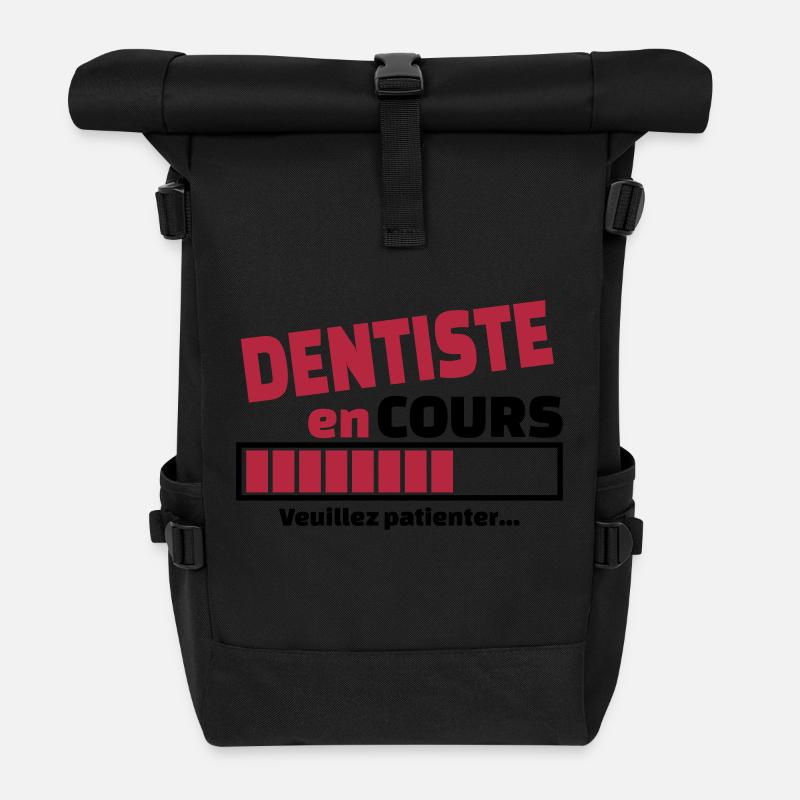 dentiste en cours - Sac à dos roll top - noir