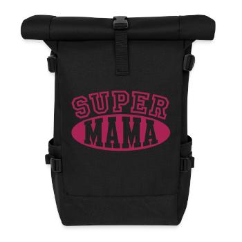 Super Mama - Rolltop Rucksack - Schwarz - Vorne
