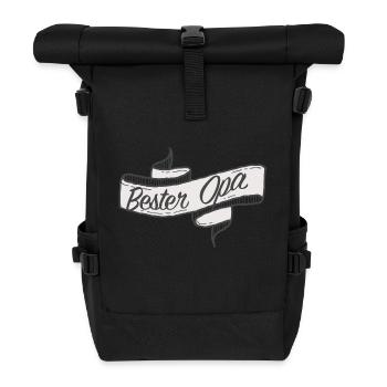 Bester Opa - Rolltop Rucksack - Schwarz - Vorne