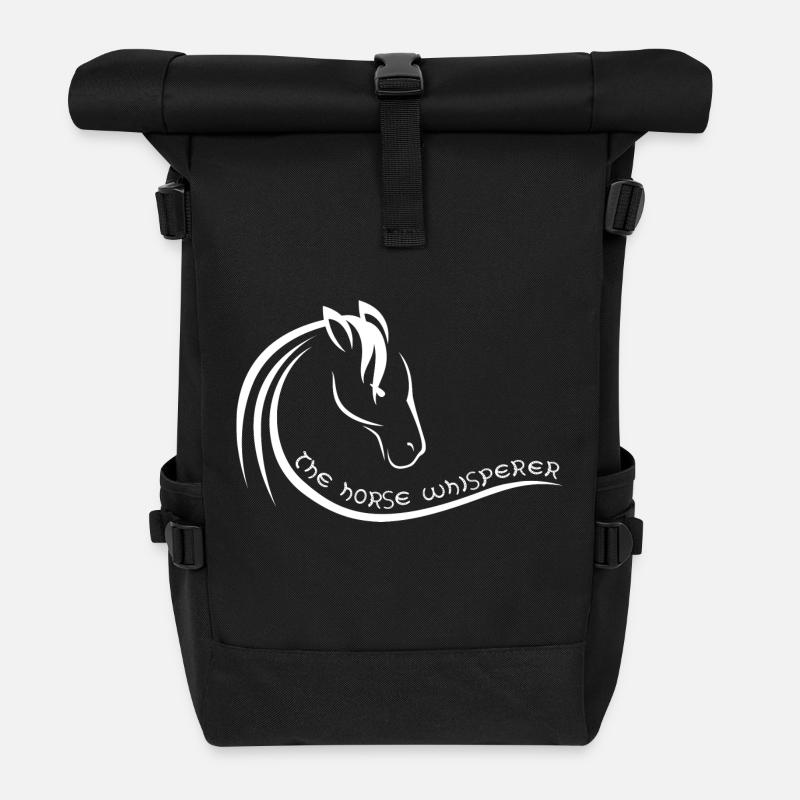 The Horse Whisperer, horse whisperer - Roll Top Backpack - black