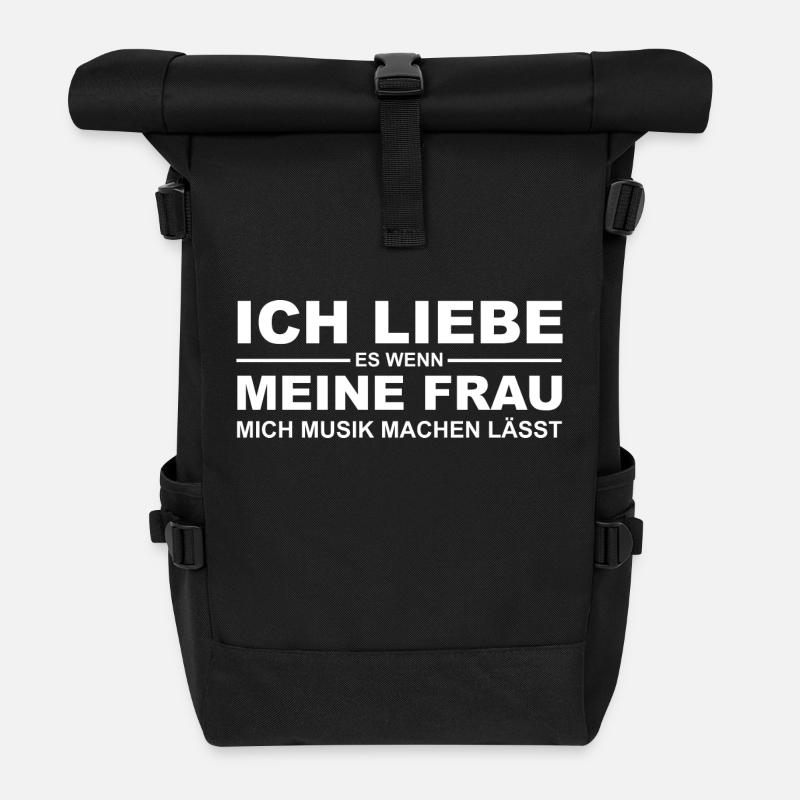 Musik Musiker Herren Geschenk - Rolltop Rucksack - Schwarz
