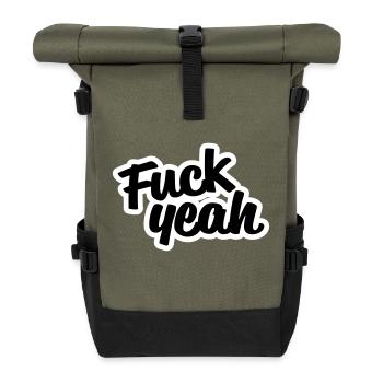 Fuck Yeah - Sac à dos roll top - olive/noir - Devant