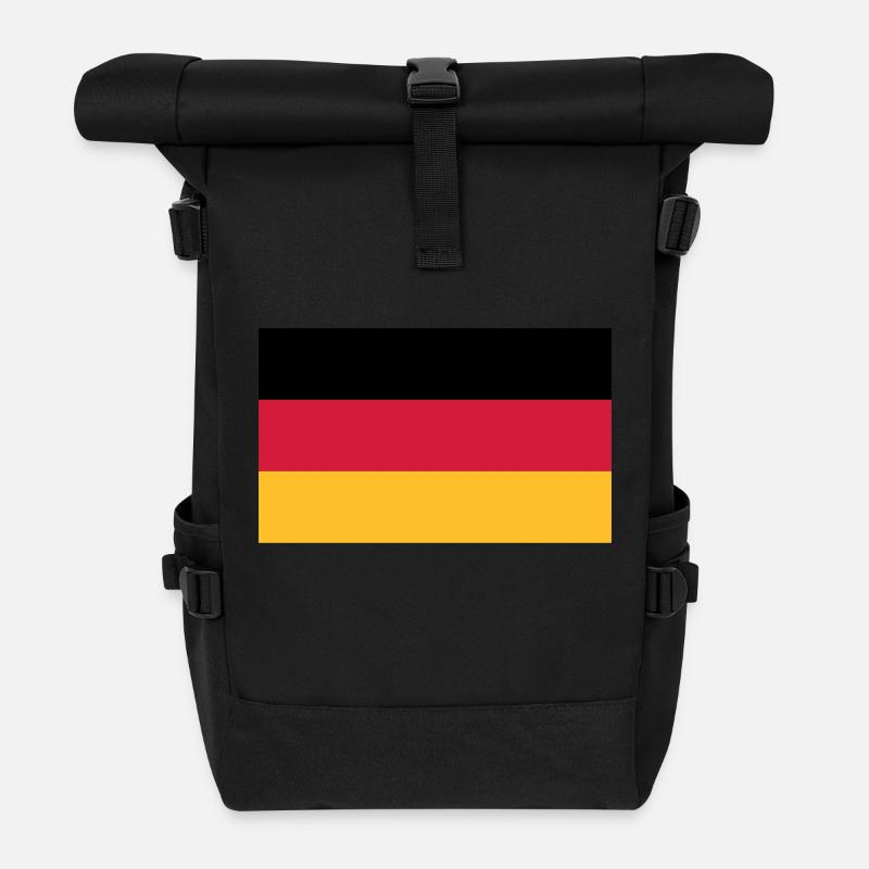 flag_german - Rolltop Rucksack - Schwarz
