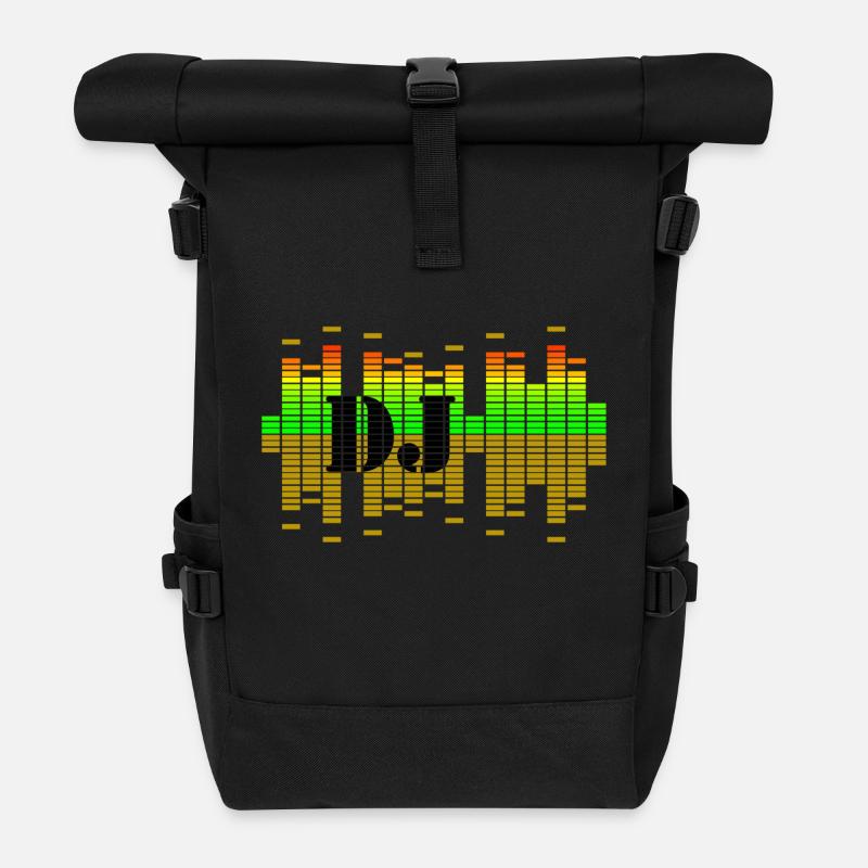 dj - Sac à dos roll top - noir