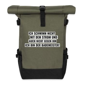 Bademeister - Rolltop Rucksack - Olive/Schwarz - Vorne