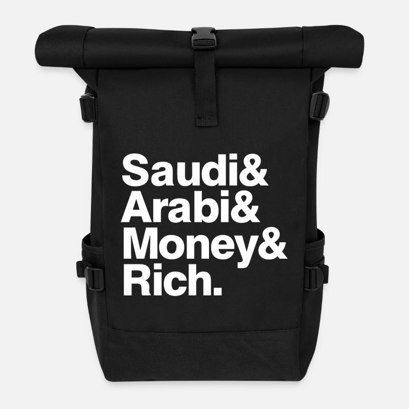 Arabie saoudite argent riche - Sac à dos roll top - noir