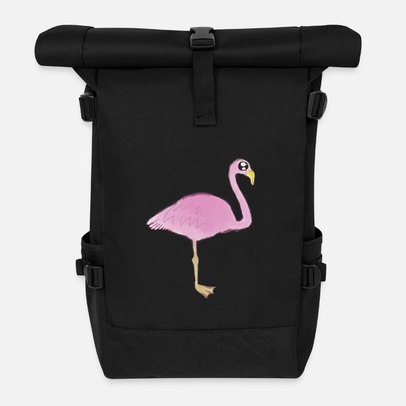 flamingo - Sac à dos roll top - noir