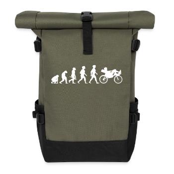 Evolution couché vélo couché cyclisme vélo - Sac à dos roll top - olive/noir - Devant
