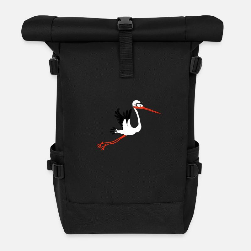 cigogne - Sac à dos roll top - noir
