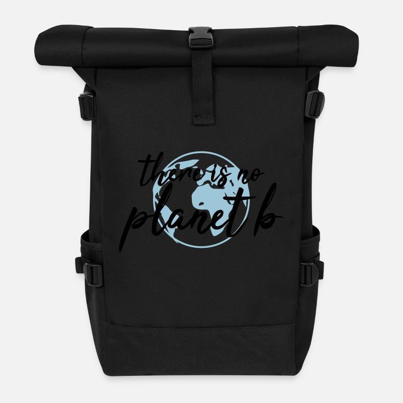 There is no planet B - Rolltop Rucksack - Schwarz