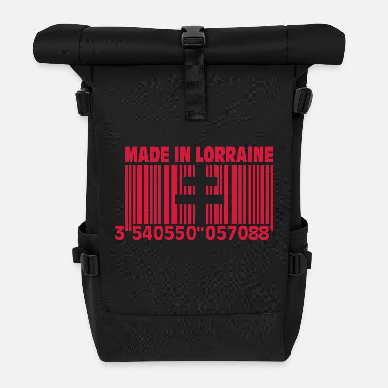 Made in Lothringen II - Rolltop Rucksack - Schwarz