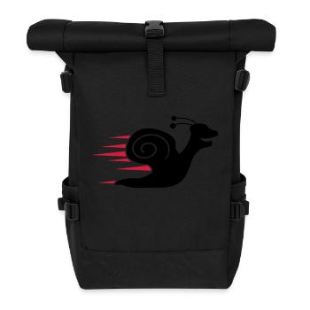 Fast Snail - Roll Top Backpack - black - Front