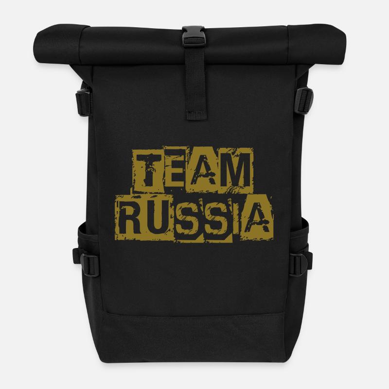 Team Russia - Rolltop Rucksack - Schwarz