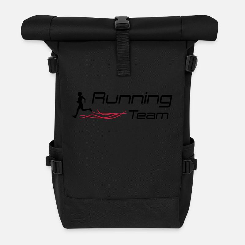 équipe de course - Sac à dos roll top - noir