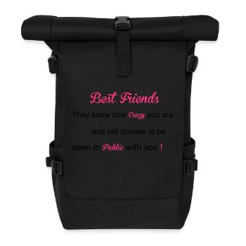 Best Friends - Rolltop Rucksack - Schwarz - Vorne