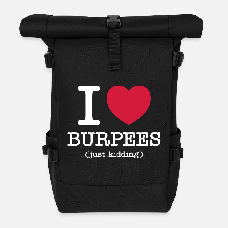 I (Heart) Burpees (Just Kidding) - Rolltop Rucksack - Schwarz