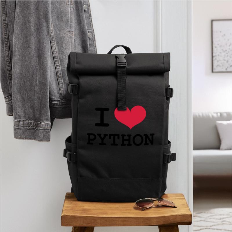 I Love Python Sac à dos roll top