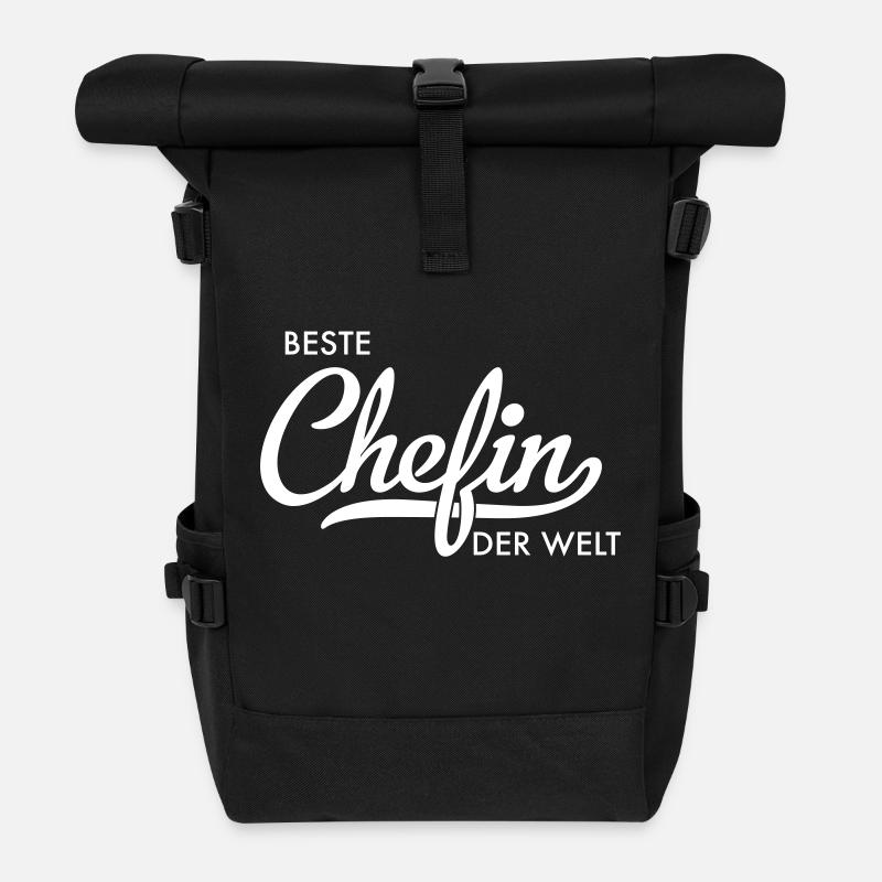 Beste Chefin der Welt - Rolltop Rucksack - Schwarz