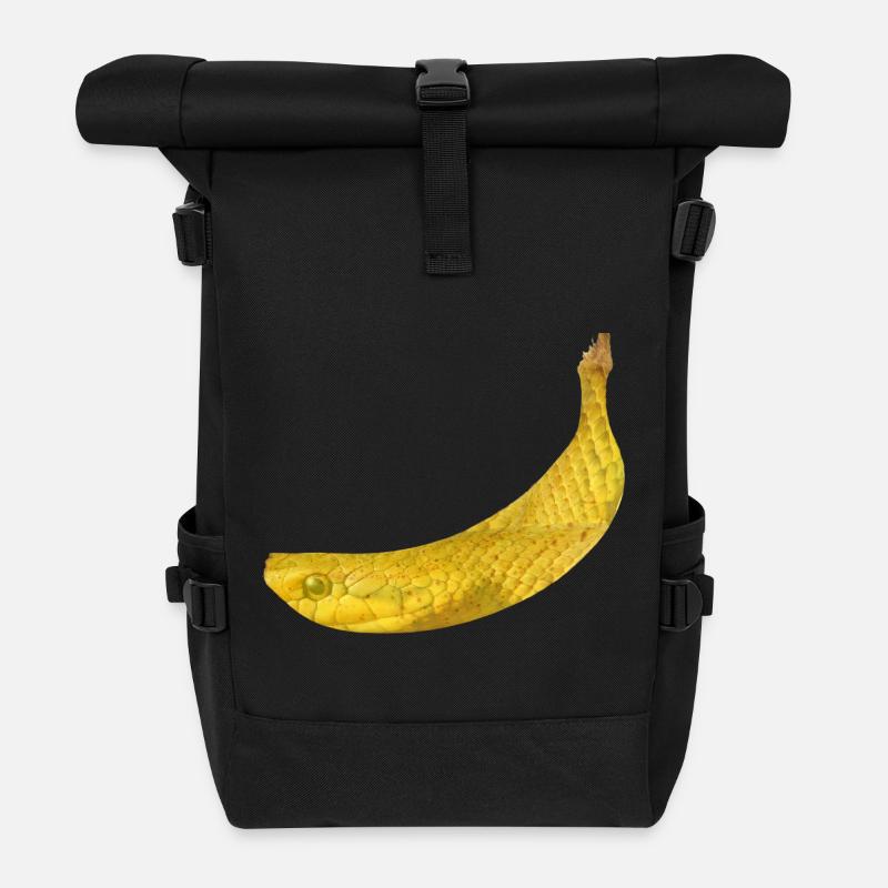 Banane serpent - Sac à dos roll top - noir