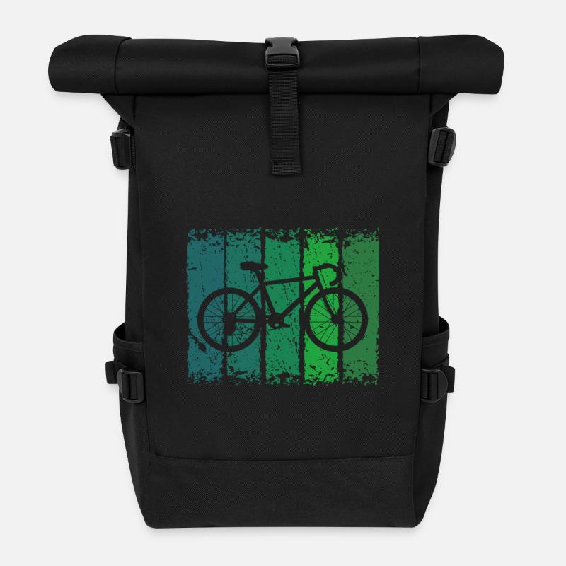 Fahrrad - Rolltop Rucksack - Schwarz