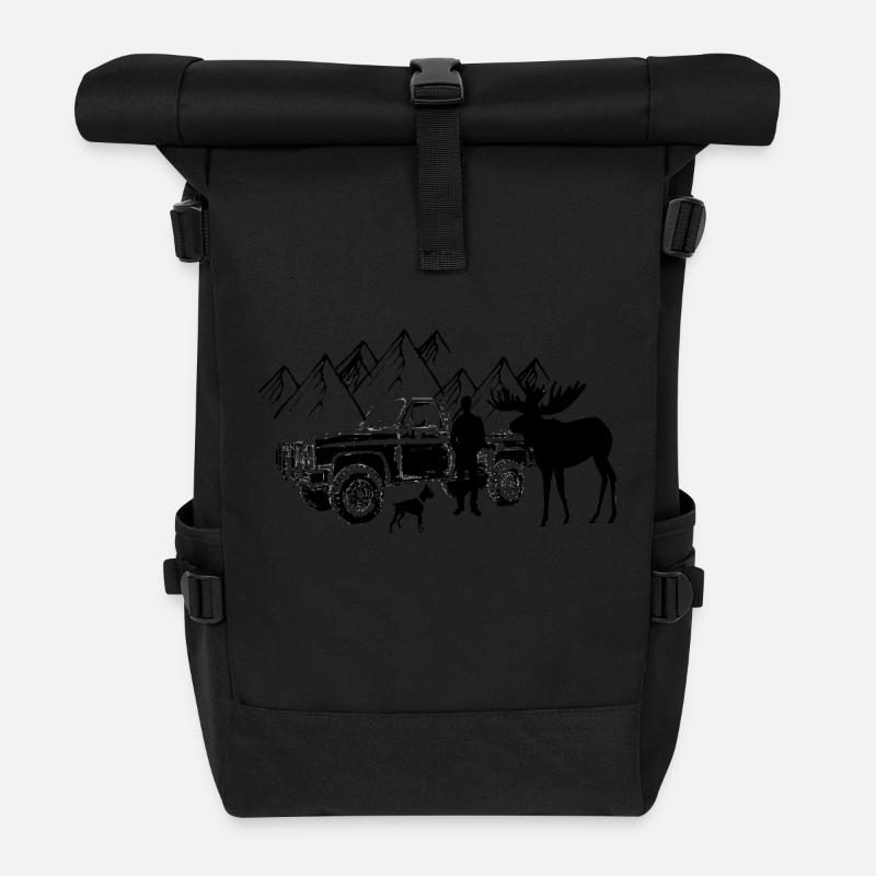 Auto - Rolltop Rucksack - Schwarz