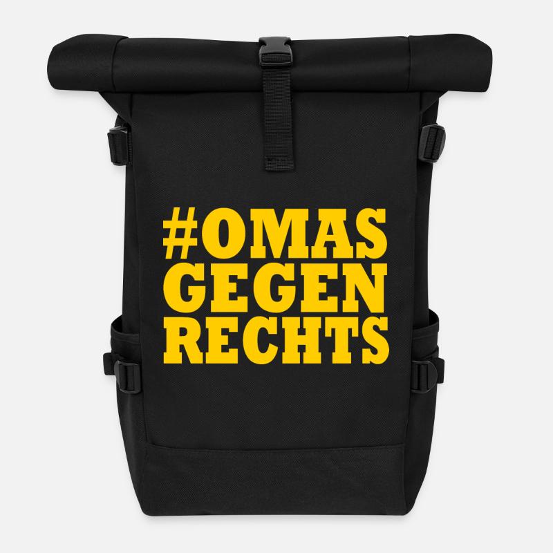 omas gegen rechts - Rolltop Rucksack - Schwarz