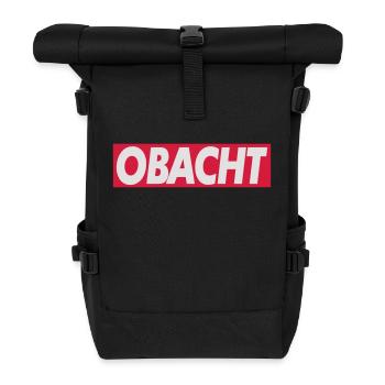 Obacht - Rolltop Rucksack - Schwarz - Vorne