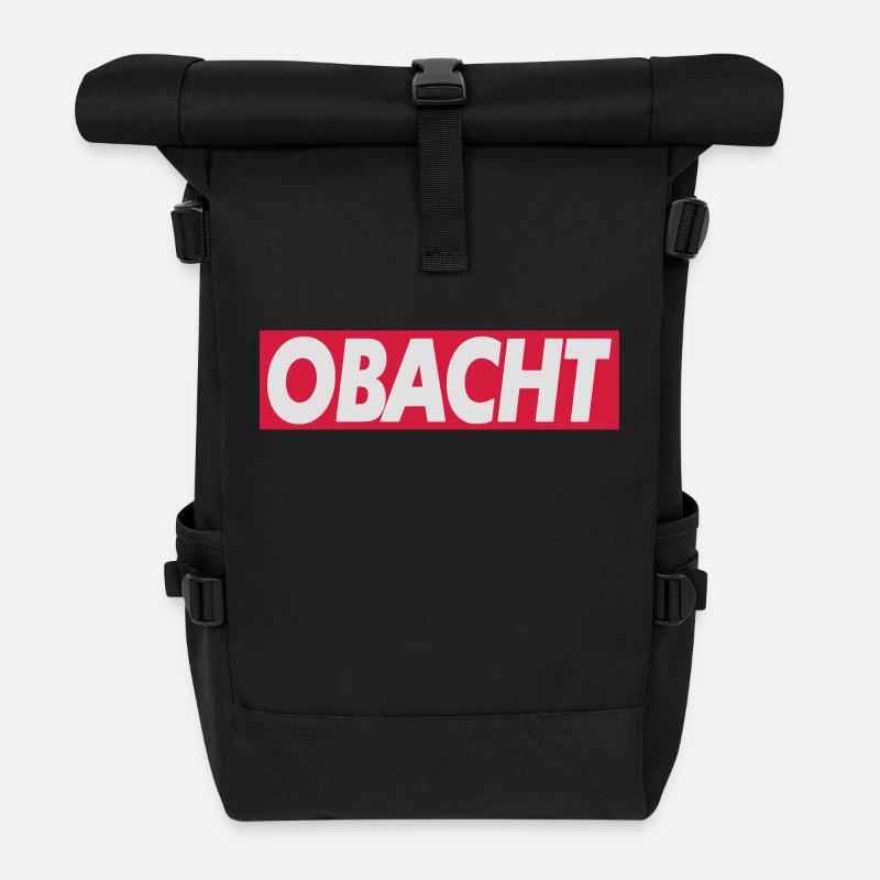 Obacht - Rolltop Rucksack - Schwarz