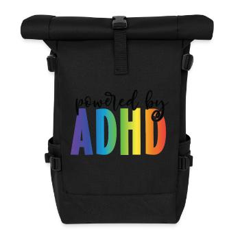 PoweredBy TDAH - Sac à dos roll top - noir - Devant