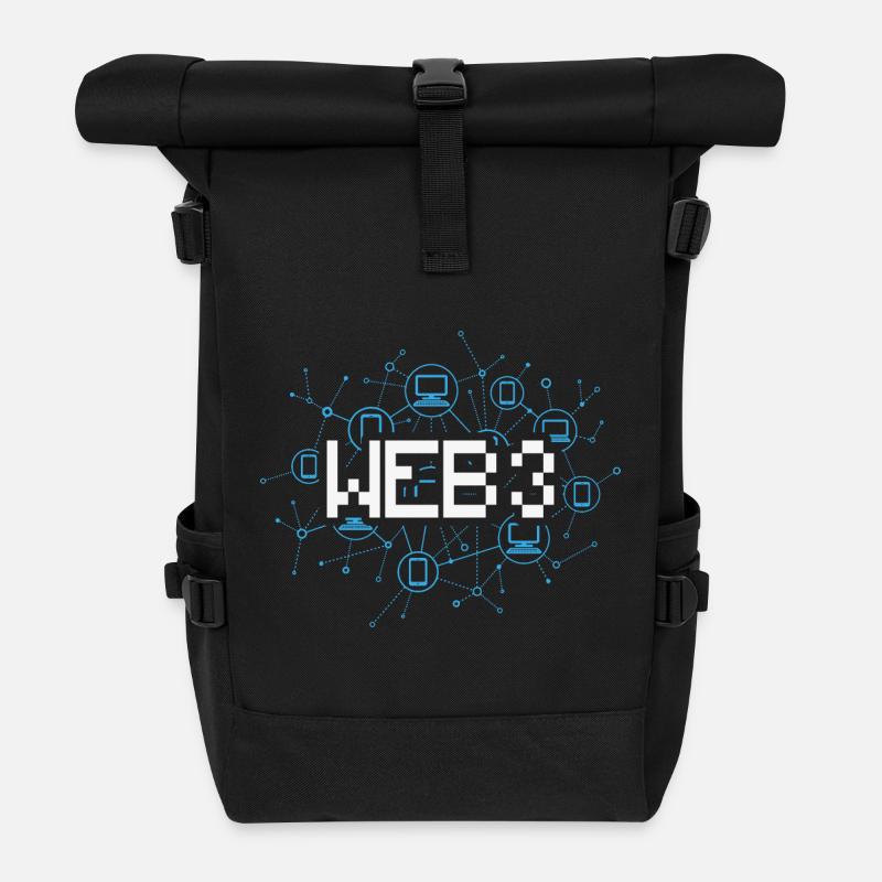 Web3 (en anglais) - Sac à dos roll top - noir