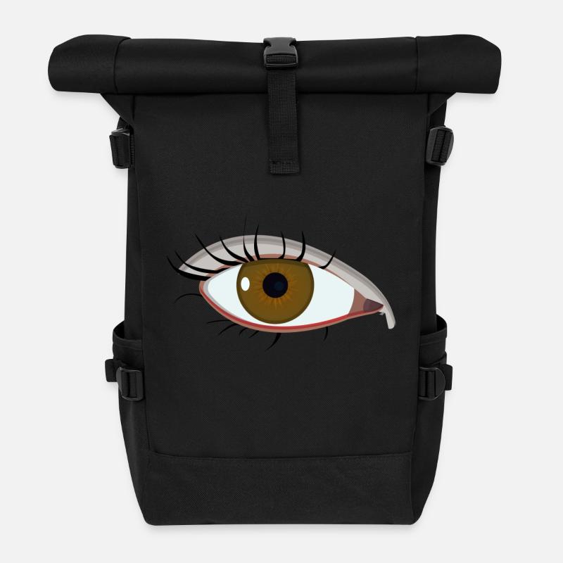 œil qui vous regarde - Sac à dos roll top - noir