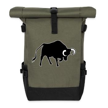 Stier - Rolltop Rucksack - Olive/Schwarz - Vorne