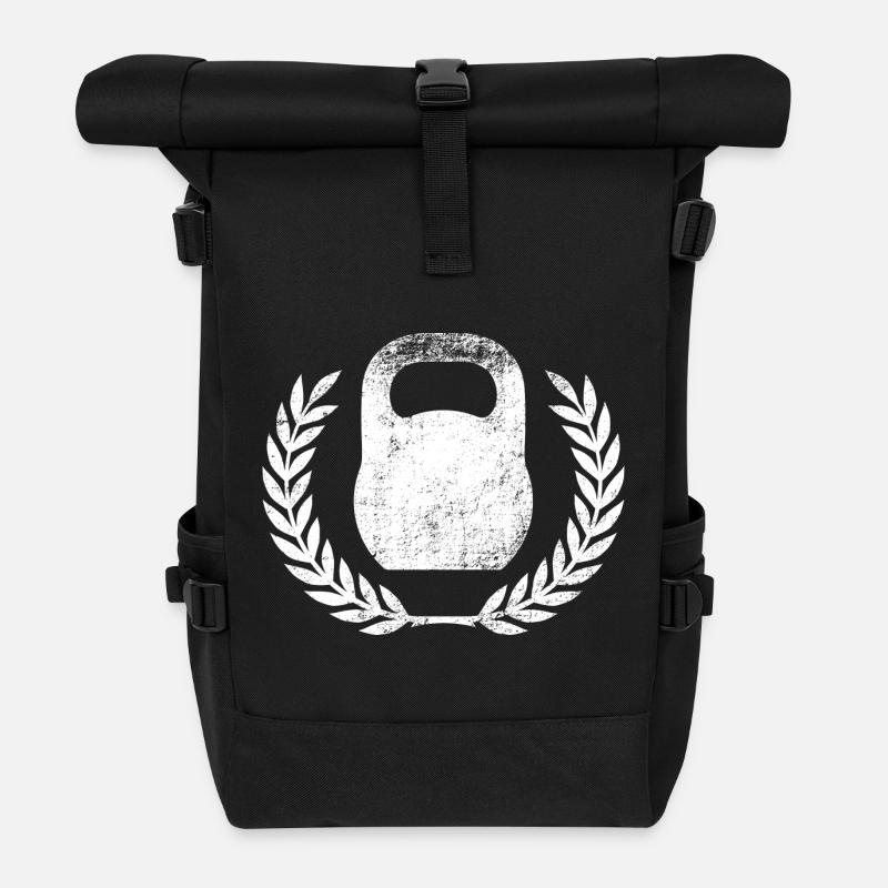 Kettlebell Ghiria - Roll Top Backpack - black
