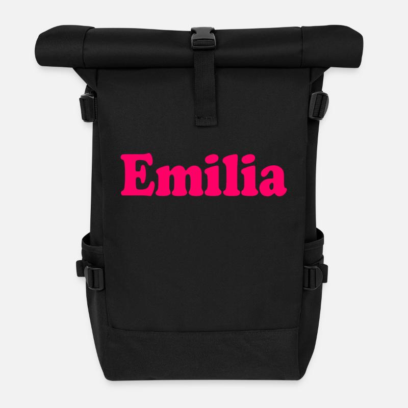Emilia - Rolltop Rucksack - Schwarz