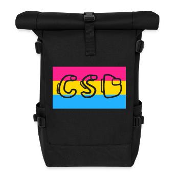 pansexuell pride csd - Rolltop Rucksack - Schwarz - Vorne
