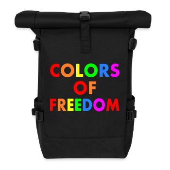 Colors of freedom - Rolltop Rucksack - Schwarz - Vorne