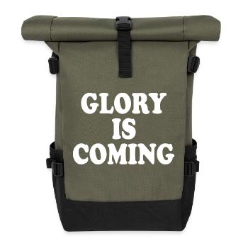 Glory is coming - Roll Top Backpack - olive/black - Front