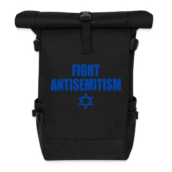 fight antisemitism - Roll Top Backpack - black - Front