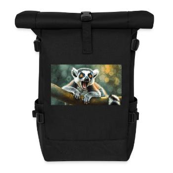 Niedliche Tiere chillen – Kattis - Rolltop Rucksack - Schwarz - Vorne