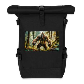 Sasquatch Bigfoot im Waldmonster dunkel - Rolltop Rucksack - Schwarz - Vorne