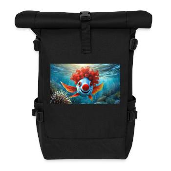 Wortspiel - Clownfisch - Rolltop Rucksack - Schwarz - Vorne