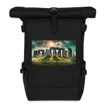 wunderschöne mythische Orte – Stonehenge - Rolltop Rucksack - Schwarz - Vorne