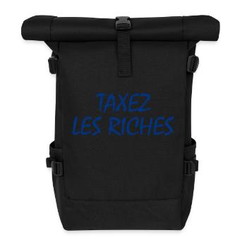 Besteuerung der Reichen - Rolltop Rucksack - Schwarz - Vorne