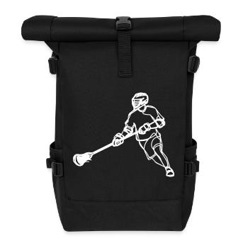 Lacrosse Spieler - Rolltop Rucksack - Schwarz - Vorne