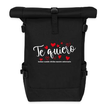 Je T'aime / I Love You / I Love You T-shirt 21 - Roll Top Backpack - black - Front
