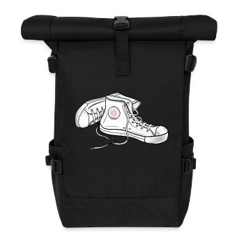 Mandrins blancs - Sac à dos roll top - noir - Devant