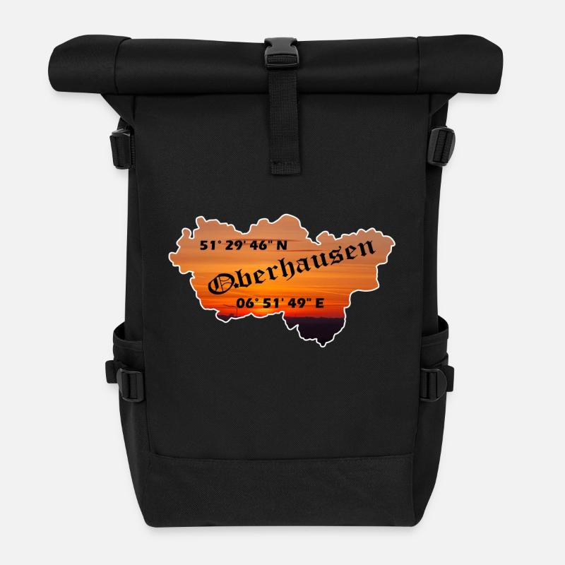 Oberhausen Pott - Rolltop Rucksack - Schwarz
